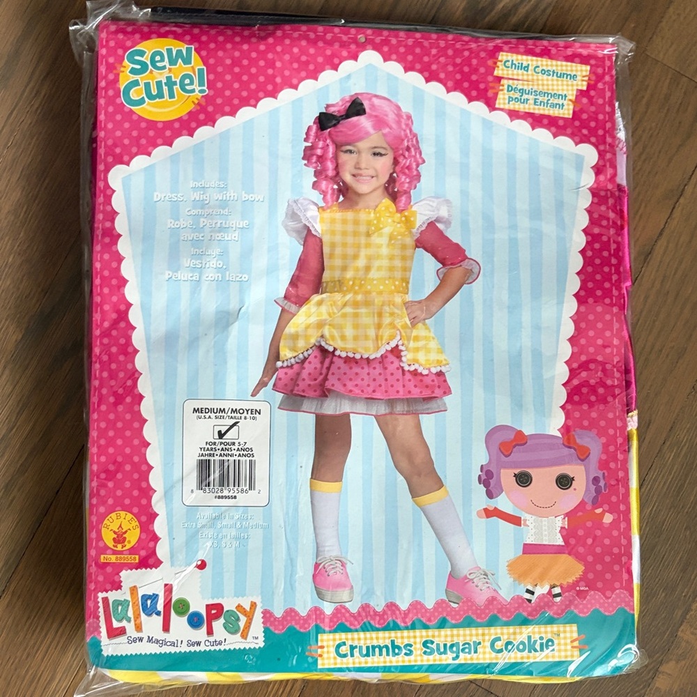 Rubie's Lil' Loppy Crumbs Sugar Cookie Costume - Pink, Yellow, White NWT MEDIUM